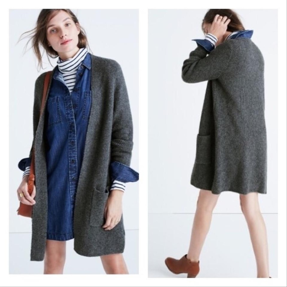 Backstage Cardigan Sweater in HTHR FLANNE
